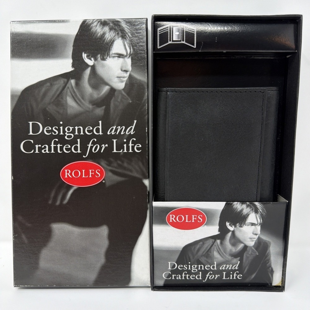 Rolfs Vintage Trifold Men's Wallet (Black) 1990's